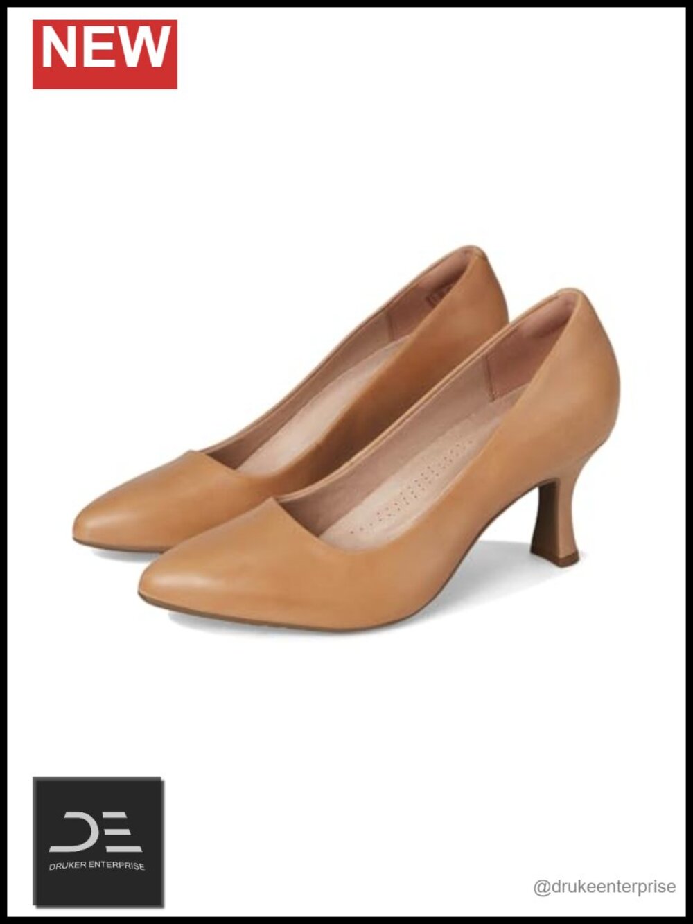 Clarks Kataleyna Gem Kitten Heel Pumps Leather Cushioned 2.75" Heel